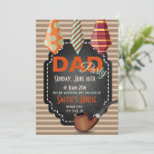 MulticolorStropdassen met bruine strepen, vaderdag Kaart (Staand voorkant)