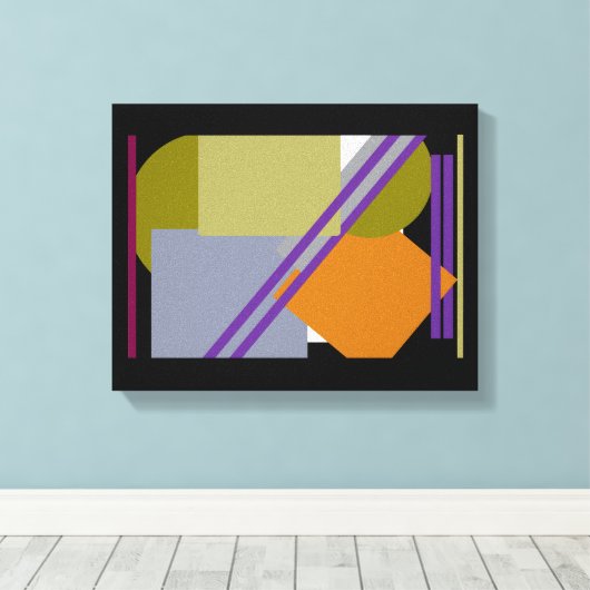 "Multicolot Moderne Kunst" Canvas Afdruk (Insitu (Houten vloer))