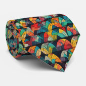 Multicolour abstract ontwerppatroon stropdas (Opgerold)