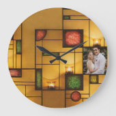 Multicolour Art Deco Design One - Fotoklok Grote Klok (Voorkant)