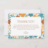 Multicolour Bright Retro Chique bruidsmeisje Heart Bedankkaart (Voorkant)