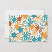 Multicolour Bright Retro Chique bruidsmeisje Heart Bedankkaart (Achterkant)