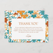 Multicolour Bright Retro Chique bruidsmeisje Heart Bedankkaart (Voorkant / Achterkant)