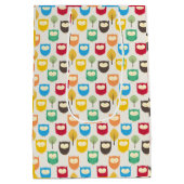 Multicolour Cartoon Uil Gift Bag Medium Cadeauzakje (Achterkant)