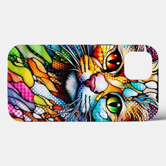 Multicolour Cat 708 Patronen Case-Mate iPhone Case (Achterkant (horizontaal))