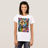 Multicolour Cat 708 Patronen T-shirt (Voorkant volledig)