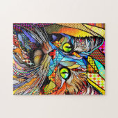 Multicolour Cat 711 patronen Legpuzzel (Horizontaal)
