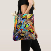 Multicolour Cat 711 patronen Tote Bag (Dichtbij)