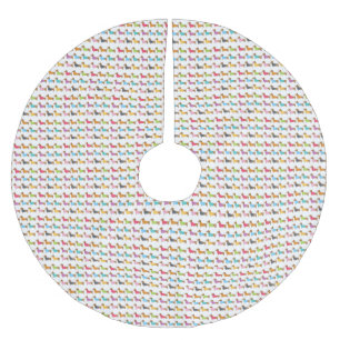 Multicolour Dachshund Kerstboom Rok