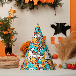 Multicolour Doodle Monster Cartoon Feesthoedjes