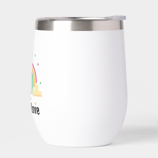 Multicolour Eenvoudige Heldere Regenboog Liefde is (Links)