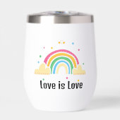 Multicolour Eenvoudige Heldere Regenboog Liefde is (Voorkant)