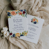 Multicolour Elegant Bloemen Bachelorette Weekend Kaart