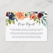Multicolour Elegant Bloemen Bruiloft Recept Aanvra Informatiekaartje (Voorkant)