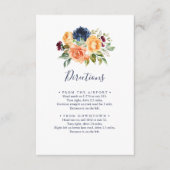 Multicolour Elegant Bloemen Bruiloft Routebeschrij Informatiekaartje (Voorkant)