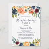 Multicolour Elegant Bloemen Housewarming Party Kaart (Voorkant)