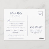 Multicolour Elegant Bloemen Menu Keuze RSVP (Achterkant)