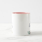 Multicolour Elegant Bloemen Mrs. Pas getrouwd Brid Tweekleurige Koffiemok (Center)