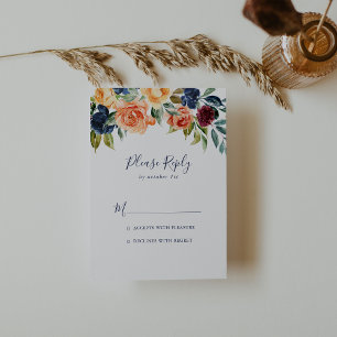 Multicolour Elegant Bloemen RSVP