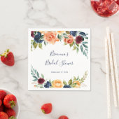 Multicolour Elegant Floral Vrijgezellenfeest serve Servet (Insitu)