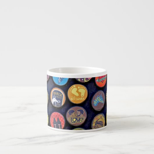 Multicolour Faux Bottle Pet Design Espresso Kop (Voorkant)