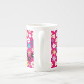 Multicolour Floral Pattern Porselein Kop (Achterkant)