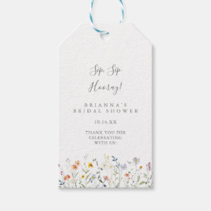 Multicolour Floral Sip Hooray Vrijgezellenfeest Cadeaulabel