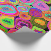 Multicolour Funky Circles Olieverf Stijl Cadeaupapier (Hoek)