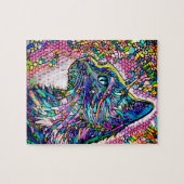 Multicolour Glas in lood Stijl Cat 706 Legpuzzel (Horizontaal)