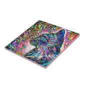 Multicolour Glas in lood Stijl Cat 706 Tegeltje (Zijkant)