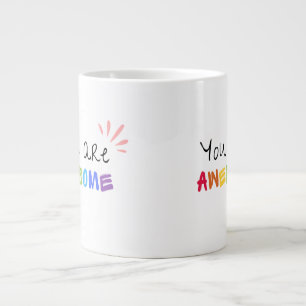 Multicolour Levendige Positieve Woorden Specialty Grote Koffiekop