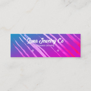 Multicolour Metallic Stripe Sieraden Visitekaartje