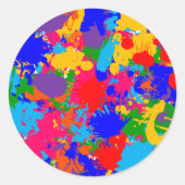 Multicolour Paint Splatter Sticker (Voorkant)