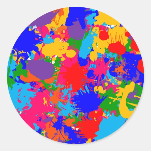 Multicolour Paint Splatter Sticker (Voorkant)