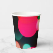 Multicolour Party Bokeh Papieren Bekers (Voorkant)