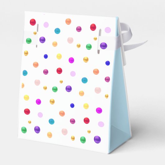 Multicolour Polka Dots Dank u Bedankdoosjes (Achterkant)