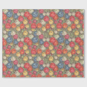 Multicolour potlood getekende tulpen cadeaupapier (Vlak)