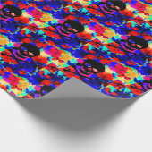 Multicolour schedel en cross botten Pirate Print Cadeaupapier (Hoek)