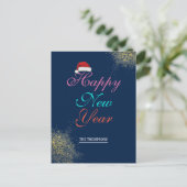 Multicolour sprankelend Gelukkig Nieuwjaar Feestdagenkaart (Staand voorkant)