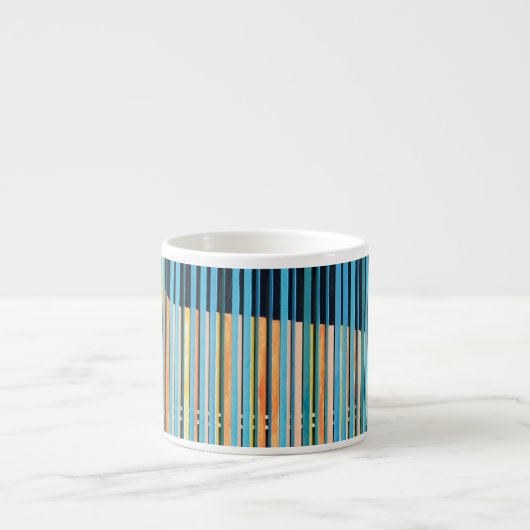Multicolour streepontwerp espresso kop (Voorkant)