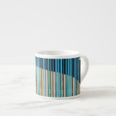 Multicolour streepontwerp espresso kop (Voorkant rechts)