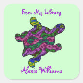 Multicolour Turtle Child's Bookplate Stickers (Voorkant)