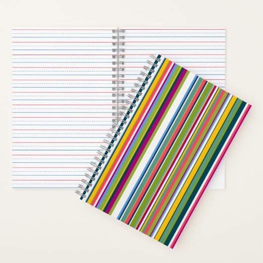 Multicolour Vertical Striped notebook  Notitieboek (Binnen)