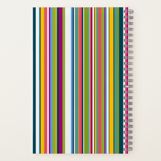 Multicolour Vertical Striped notebook  Notitieboek (Achterkant)
