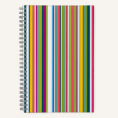 Multicolour Vertical Striped notebook  Notitieboek (Voorkant)