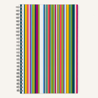 Multicolour Vertical Striped notebook  Notitieboek