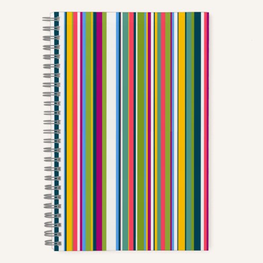 Multicolour Vertical Striped notebook  Notitieboek (Voorkant)