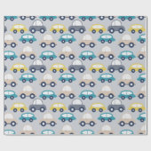 Multicolour Vintage Cars Cartoon Cadeaupapier (Vlak)