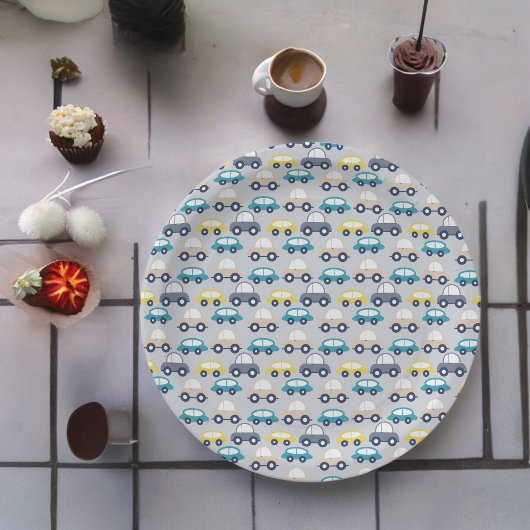 Multicolour Vintage Cars Cartoon Papieren Bordje