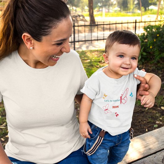 Multicolour vlinder T-shirt